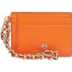 Michael Kors Small Pebbled Leather Chain Card Case - Apricot