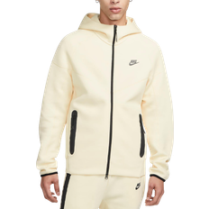 Nike tech fleece hoodie white Nike Men's Sportswear Tech Fleece Windrunner Hooded Jacket - Coconut Milk/Black