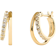 Ana Luisa Toda Double Hoop Earrings - Gold/Transparent