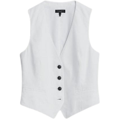 Rag & Bone Priya Linen Vest - White
