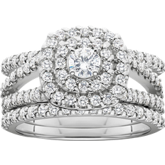 Engagement Rings - Women Pompeii3 Cushion Halo Ring - White Gold/Diamonds