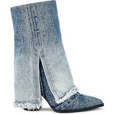 Textile High Boots Steve Madden Livvy - Denim Fabric