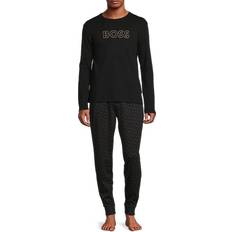 Hugo Boss Men Sleepwear Hugo Boss Organic-cotton pajamas with metallic details black