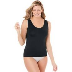 Women Under Dresses Plus Women's Invisible Shaper Light Control Camisole by Secret Solutions in Black Size 38/40