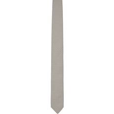 Hugo Boss White Ties HUGO BOSS Gray Jacquard Tie UNI