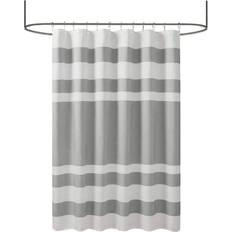 Gray Shower Curtains Madison Park Spa Waffle (MP70-1484)