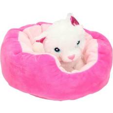 Toi-Toys Plush dog/cat Basket Assorted