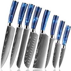 Rachael Ray Cutlery Japanese Stainless Steel Chef Knife Set, Teal