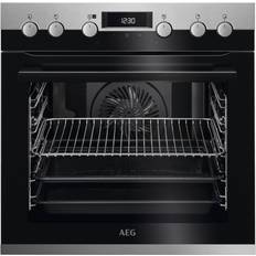 AEG Backöfen AEG EEE45502BM Einbau Elektro-Herd edelstahl/cleansteel Schwarz