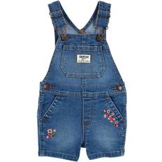 OshKosh Baby Embroidered Pocket Denim Shortall - Blue