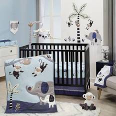 Lambs & Ivy Jungle Party Elephant/Monkey Baby Crib Bedding Set