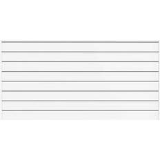 CROWNWALL Home 6 in. x 8 ft. x 4 ft. Heavy Duty PVC Slatwall Organizer Panel Set in White