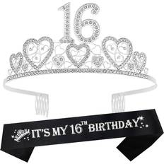 Sweet 16 birthday,sweet 16 birthday decorations,sweet 16 crown and sash,sweet 16