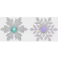 Advent Stars Northlight Set of 2 Icy Crystal Snowflake Advent Star