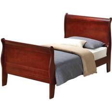 Bed Frames Passion Furniture PF-G3100A-TB Philippe Sleigh Bed with Headboard &