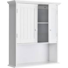 Shelves Costway 2-Door Mount Wall Shelf