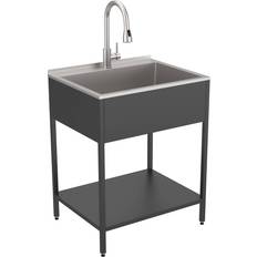 Black Kitchen Sinks Transolid TRS_EWS-2822S 28" Free Standing Single