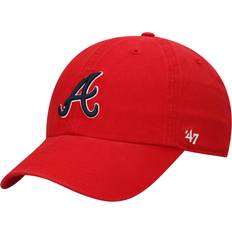 Atlanta braves hat '47 Men's Red Atlanta Braves Clean Up Adjustable Hat