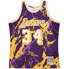 Men's Los Angeles Lakers Shaquille O'Neal Mitchell & Ness Purple Hardwood  Classics 1996/97 Lunar New Year Swingman Jersey