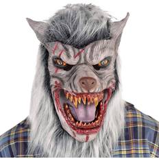 Amscan Werewolf Latex Mask Animal Fancy Dress Up Halloween Adult Costume Accessory