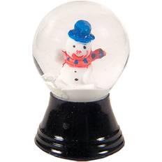 Decorative Items 1.5" Black White Perzy Snow Globe Mini Snowman