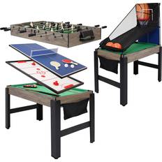Football Games Table Sports Sunnydaze Decor Modern Rustic Style 5 in 1 Multi Game Table