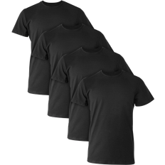 Hanes Men's Ultimate Comfort Fit Stretch Crewneck Undershirt 4-pack - Black