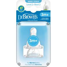Dr. Brown's Tåteflasketilbehør Dr. Brown's flaskesmokk 2pk – standard/narrow 2