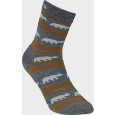 Gridarmor Undertøy Gridarmor StripedBear Merino Socks 44-47 Grey/beige/white Herre