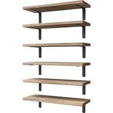 Shelves Wopitues Wood Floating Wall Shelf 16.5" 6