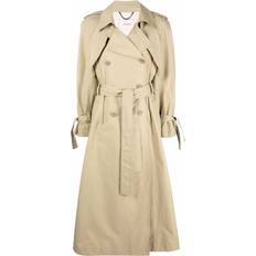 Clothing Dorothee Schumacher double-breasted trench coat women Cotton/Cotton/Polyamide Neutrals