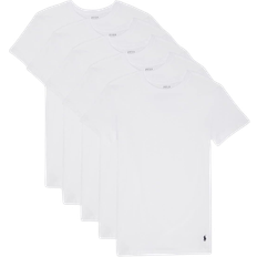 Men - White Tops Polo Ralph Lauren Slim Fit Crews T-shirt 5-packs - White