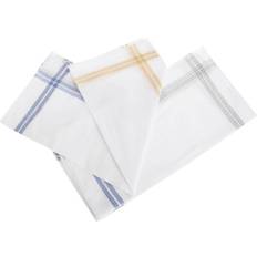 Bomull - Herre Skjerf & Sjal Universal Textiles Mens Cotton Rich Stripe Border Handkerchiefs Pack Of 10