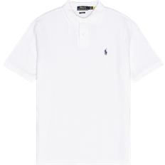 Polo Ralph Lauren Polo Shirts Polo Ralph Lauren Slim Fit Mesh Polo Shirt - White/Navy