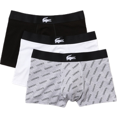 Lacoste Men’s Stretch Cotton Trunk 3-pack - Black/Grey Chine/White