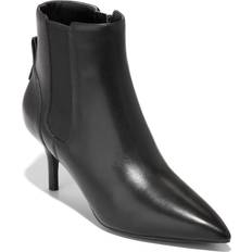 Cole Haan Women Boots Cole Haan Women's Go-To Park Pointed-Toe Dress Booties Black Leather Black Leather