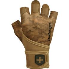 Beige - Men Gloves Harbinger Pro Wristwrap Gloves Camo Unisex