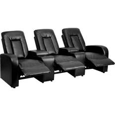 Black - Recliner Sofas Flash Furniture Eclipse Series Sofa 95" 3 Seater