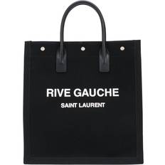 Saint Laurent Maxi Cabas Rive Gauche Tote Bag In Khaki,brown