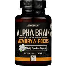 L-Tyrosine Vitamins & Minerals Onnit Alpha Brain Premium Nootropic 30
