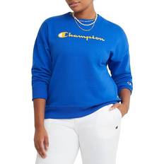 Champion Powerblend Script Logo Crewneck Sweatshirt - Deep Dazzling Blue