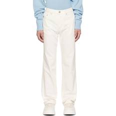 Ami Paris White Jeans Ami Paris Off-white Straigh-fit Jeans