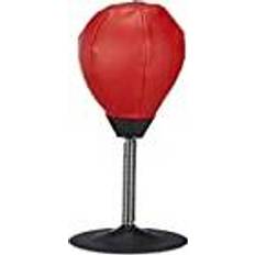 Relaxdays Tisch Punchingball rot, schwarz