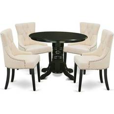 East West Furniture SHFR5-BLK-02 Dining Set 42" 5