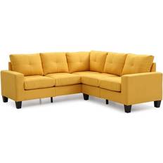 Gray Sofas Glory Furniture Newbury Twill Fabric Sofa 82" 5 Seater