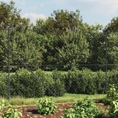 vidaXL Chain Link Fence Anthracite