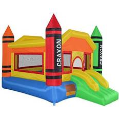 Bubble Blowing Cloud 9 Mini-Crayon Bounce House with Blower Multicolor Multicolor