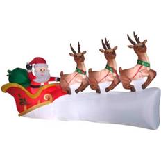 Decorations Gemmy SS882517G Airblown Santa Sleigh Scene Inflatable Decoration