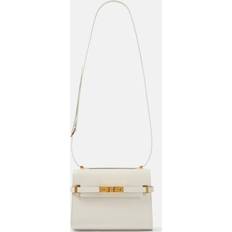 Saint Laurent Manhattan Mini Leather Cross-body Bag in Natural