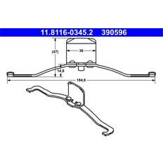 Hydraulikkoljer ATE bremssattel feder saab opel ford c70 ii Hydrauliköl